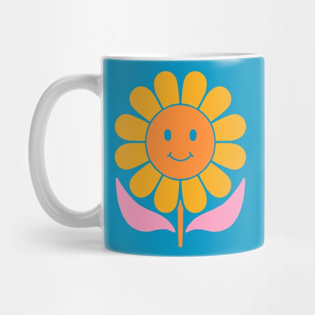 Retro Smiley Flower by JunkyDotCom